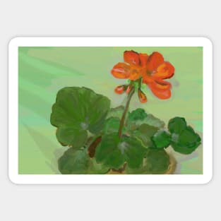 An Orange Geranium Sticker